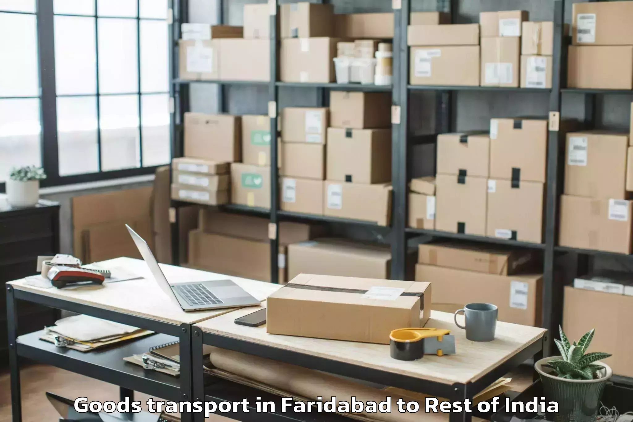 Reliable Faridabad to Handwara Goods Transport